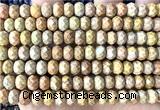 CRB6267 15 inches 5*8mm faceted rondelle orange jasper beads