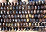 CRB6276 15 inches 5*8mm faceted rondelle red tiger eye beads