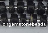 CRB631 15.5 inches 5*8mm tyre charoite gemstone beads