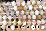 CRB6310 15 inches 6*10mm faceted rondelle sakura agate beads