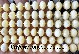 CRB6332 15 inches 6*10mm faceted rondelle yellow jade beads