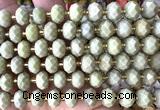 CRB6350 15 inches 6*10mm faceted rondelle Alashan jasper beads