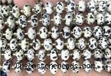 CRB6354 15 inches 6*10mm faceted rondelle dalmatian jasper beads