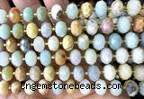 CRB6373 15 inches 6*10mm faceted rondelle amazonite beads