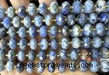 CRB6376 15 inches 6*10mm faceted rondelle sunset dumortierite beads