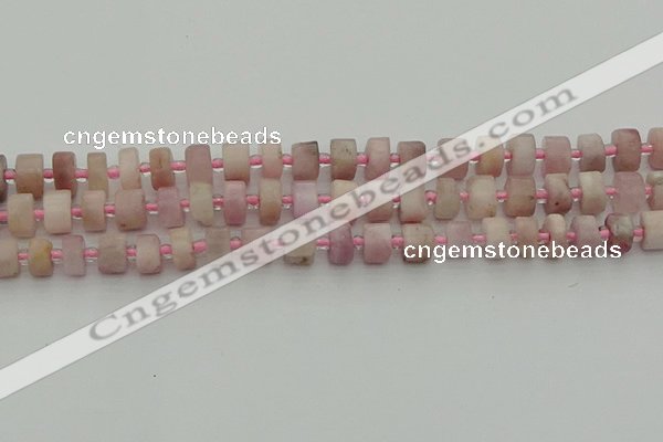 CRB651 15.5 inches 5*8mm tyre pink kunzite gemstone beads