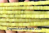 CRB6512 15 inches 2*6mm rondelle lemon jade beads wholesale