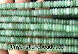 CRB6517 15 inches 2*6mm rondelle green aventurine jade beads