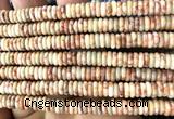 CRB6525 15 inches 2*6mm rondelle red net jasper beads