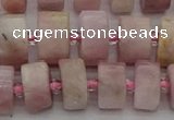 CRB653 15.5 inches 6*12mm tyre pink kunzite gemstone beads