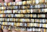 CRB6540 15 inches 2*6mm rondelle yellow crazy lace agate beads