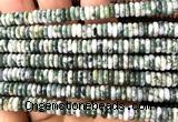 CRB6541 15 inches 2*6mm rondelle tree agate beads wholesale
