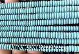 CRB6552 15 inches 2*6mm rondelle synthetic turquoise beads