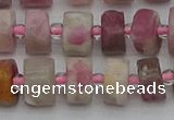 CRB658 15.5 inches 6*10mm tyre pink tourmaline gemstone beads