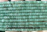 CRB6605 15 inches 2*4mm faceted heishi green aventurine jade beads