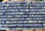 CRB6606 15 inches 2*4mm faceted heishi blue aventurine jade beads
