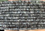 CRB6617 15 inches 2*4mm faceted heishi black labradorite beads