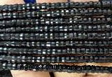 CRB6618 15 inches 2*4mm faceted heishi black obsidian beads