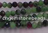 CRB702 15.5 inches 2.5*3mm faceted rondelle ruby zoisite beads