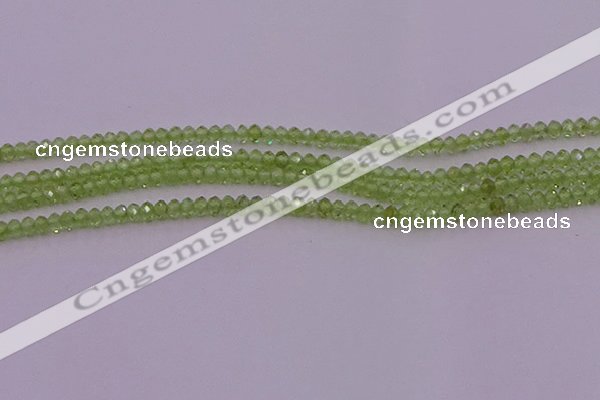 CRB703 15.5 inches 2*3mm faceted rondelle peridot gemstone beads