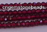 CRB704 15.5 inches 2*3mm faceted rondelle red garnet beads