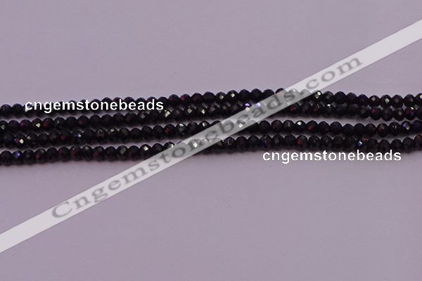 CRB705 15.5 inches 2*3mm faceted rondelle black spinel beads