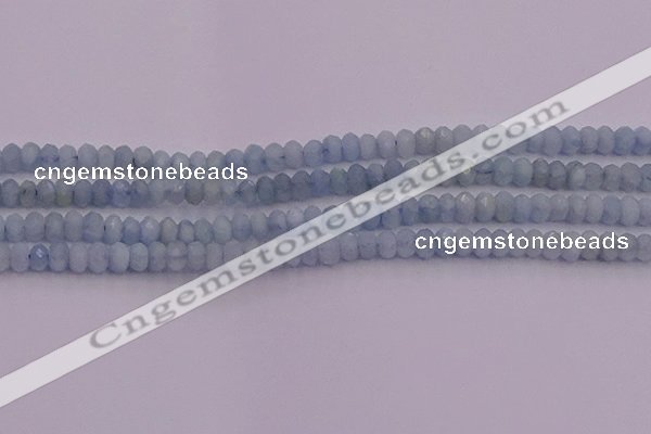 CRB710 15.5 inches 2.5*4mm faceted rondelle aquamarine beads