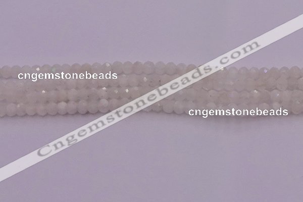 CRB712 15.5 inches 3*4mm faceted rondelle white moonstone beads