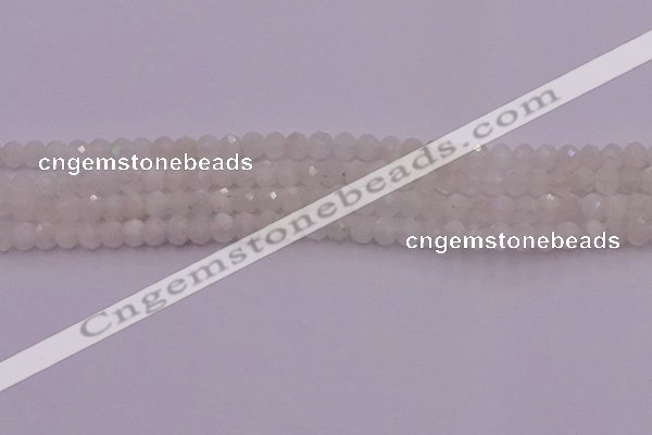 CRB712 15.5 inches 3*4mm faceted rondelle white moonstone beads