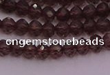 CRB720 15.5 inches 3*4mm faceted rondelle smoky quartz beads