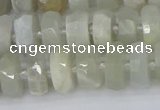 CRB810 15.5 inches 6*10mm faceted rondelle grey moonstone beads