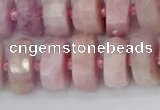 CRB829 15.5 inches 8*16mm faceted rondelle kunzite beads