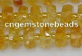 CRB842 15.5 inches 6*10mm faceted rondelle citrine beads