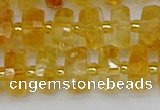 CRB843 15.5 inches 7*12mm faceted rondelle citrine beads