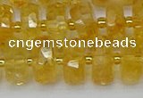 CRB845 15.5 inches 8*16mm faceted rondelle citrine beads