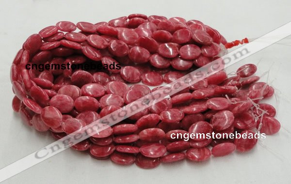 CRC08 16 inches 15*20mm oval rhodochrosite gemstone beads wholesale