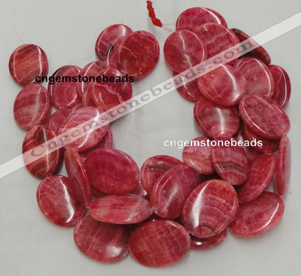 CRC09 16 inches 30*40mm oval rhodochrosite gemstone beads wholesale