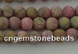 CRC1001 15.5 inches 6mm round matte rhodochrosite gemstone beads