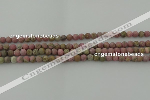 CRC1001 15.5 inches 6mm round matte rhodochrosite gemstone beads