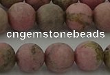 CRC1004 15.5 inches 12mm round matte rhodochrosite gemstone beads