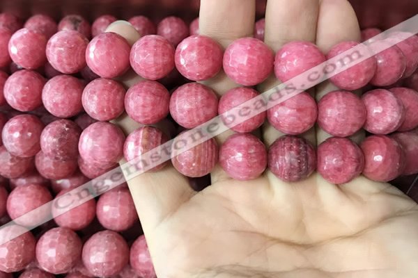 CRC1055 15.5 inches 13mm faceted round rhodochrosite beads
