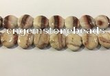 CRC1071 15.5 inches 25mm flat round rhodochrosite beads