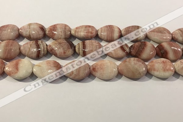 CRC1087 15.5 inches 18*25mm flat teardrop rhodochrosite beads