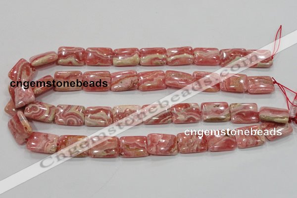 CRC109 15.5 inches 15*20mm rectangle natural argentina rhodochrosite beads
