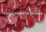 CRC11 16 inches 12mm coin rhodochrosite gemstone beads wholesale