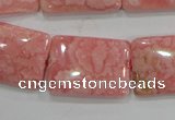 CRC110 15.5 inches 18*25mm rectangle natural argentina rhodochrosite beads