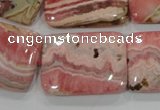 CRC111 15.5 inches 22*30mm rectangle natural argentina rhodochrosite beads