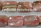 CRC112 15.5 inches 15*20mm rectangle natural argentina rhodochrosite beads