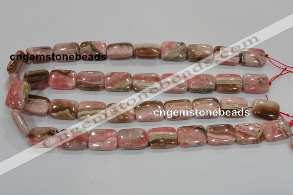 CRC112 15.5 inches 15*20mm rectangle natural argentina rhodochrosite beads