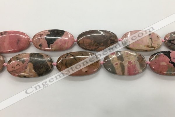 CRC1168 15.5 inches 30*50mm oval rhodochrosite gemstone beads